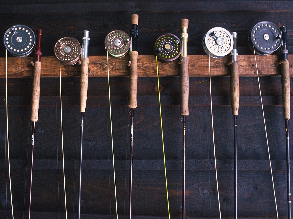 Fly Rods in Rack